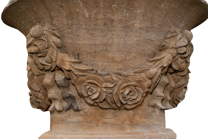 Biscottini Vaso Scultura Biscottini Pietra Naturale Completo di Base 65x65x198 Arredo