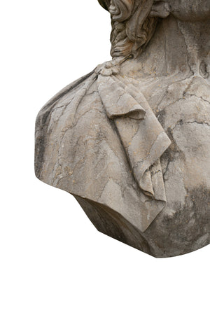 Biscottini Busto uomo in pietra L78xPR35xH80 cm realizzato completamente mano Offerta