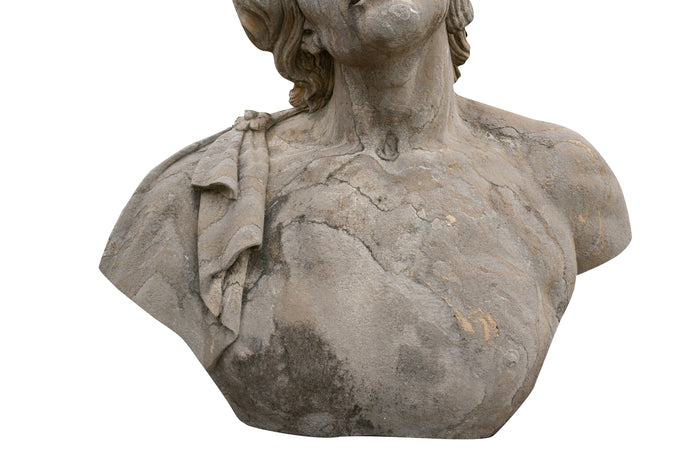 Biscottini Busto uomo in pietra L78xPR35xH80 cm realizzato completamente mano Offerta