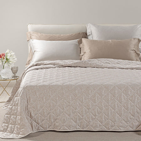 Copriletto Trapuntato Perleè ! Caleffi In Raso Jacquard Matrimoniale Dreaming - Lusso e Raffinatezza