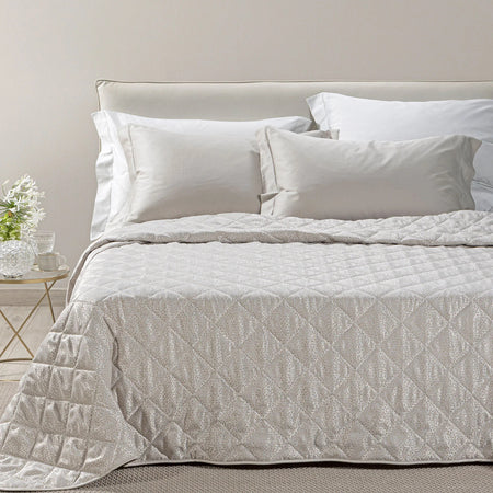 Copriletto Trapuntato Perleè ! Caleffi In Raso Jacquard Matrimoniale Dreaming - Lusso e Raffinatezza
