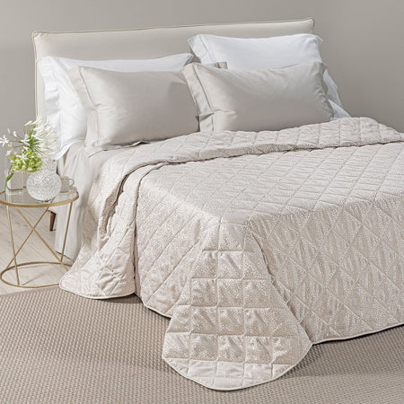 Copriletto Trapuntato Perleè ! Caleffi In Raso Jacquard Matrimoniale Dreaming - Lusso e Raffinatezza