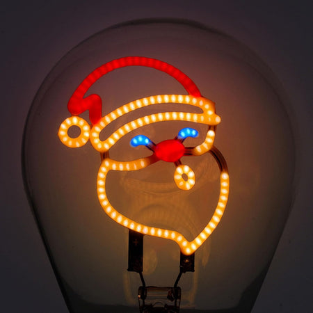 Legami Lampada da Tavolo a forma di Lampadina, For Indoor Use Only, Ricaricabile con Cavo USB, Senza Fili, Tema Santa Claus