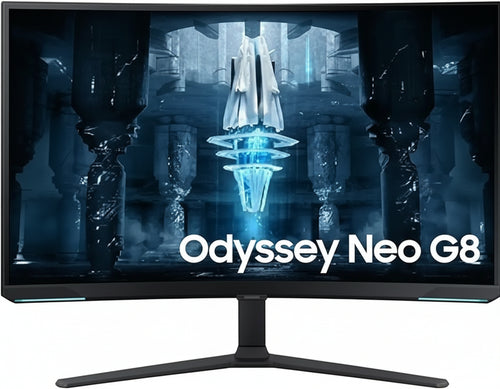 Samsung Odyssey Neo G8 Gaming Monitor S32BG850NP, 32 Inch, VA Panel, 4K UHD Resolution, AMD FreeSync Premium Pro, 1ms Response Time, Refresh Rate 240Hz, Front, Black, Back, White