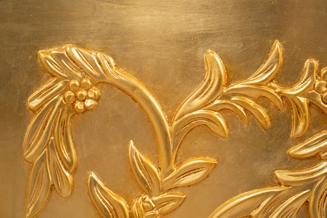 Biscottini Comò due Ante, finitura dorata, L123XPR50xH91 cm Elegante raffinato realizzato