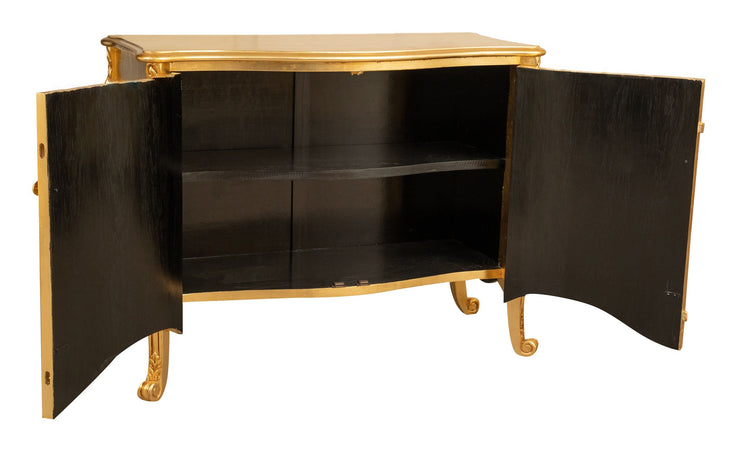 Biscottini Comò due Ante, finitura dorata, L123XPR50xH91 cm Elegante raffinato realizzato