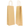 20 Shoppers Carta Biokraft 14X9X38Cm Portabottiglie Avana