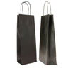 20 Shoppers Carta Biokraft 14X9X38Cm Portabottiglie Nero