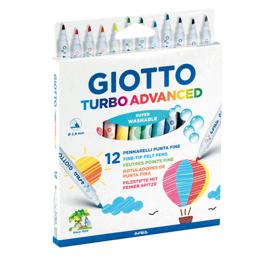 Astuccio 12 Pennarelli Giotto Turbo Advanced