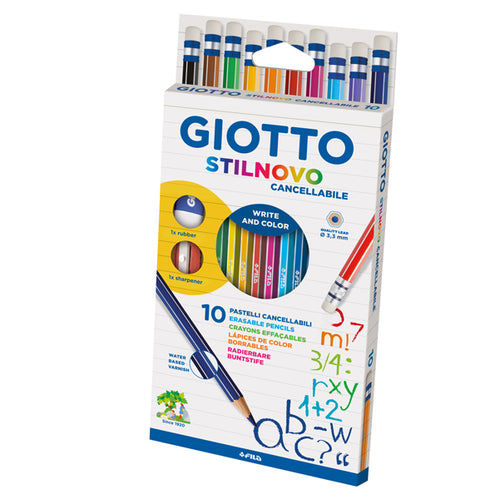 Astuccio 10 Pastelli Stilnovo Cancellabile Giotto