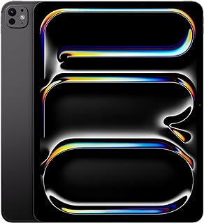 Apple 13 iPad Pro (M4): Ultra Retina XDR Display, 2TB, 12MP Landscape Front Camera/12MP Rear Camera, LiDAR Scanner, Wi-Fi 6E and 5G Cellular with eSIM, Face ID, Nanotexture Glass - Space Black