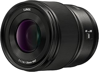 Panasonic LUMIX S Series Camera Lens, 35mm F1.8 L-Mount Interchangeable Lens for Mirrorless Full Frame Digital Cameras, S-S35, Black