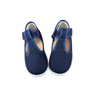 Pantofola Bambini con occhielli tela Asilo Blu