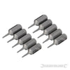 Punte in acciaio cromo vanadio con codolo esagonale 1/4 a taglio - PH - PZ - esagonale - T Silverline