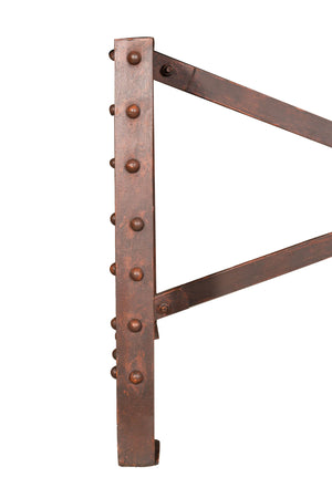 Biscottini Base Tavolo Biscottini Ferro Battuto Artigianale Robusta 146x75x72 per Piani