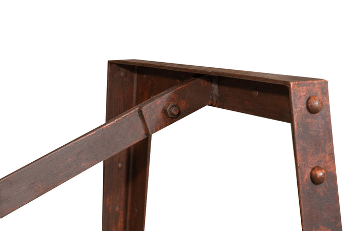 Biscottini Base Tavolo Biscottini Ferro Battuto Artigianale Robusta 146x75x72 per Piani