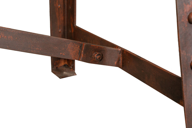 Biscottini Base Tavolo Biscottini Ferro Battuto Artigianale Robusta 146x75x72 per Piani