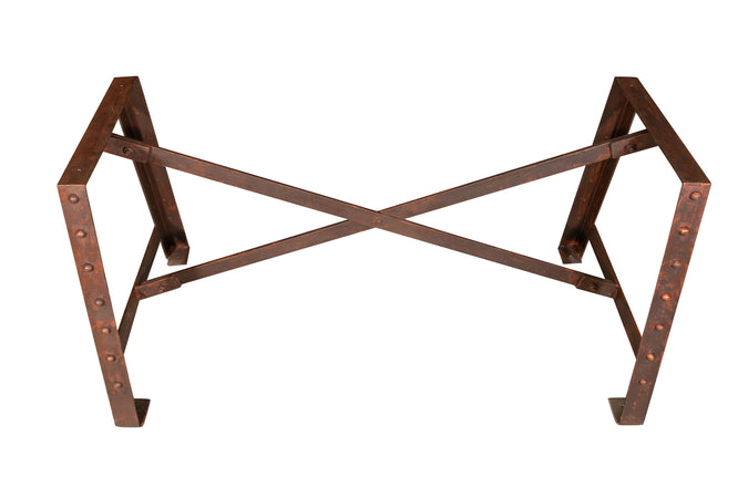 Biscottini Base Tavolo Biscottini Ferro Battuto Artigianale Robusta 146x75x72 per Piani