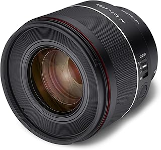 Samyang AF 50 mm F1,4 II FE  Obiettivo a messa a fuoco automatica standard per fotocamere mirrorless Sony, per pieno formato e sensori APS-C, ideale per scatti dettagliati, Nero