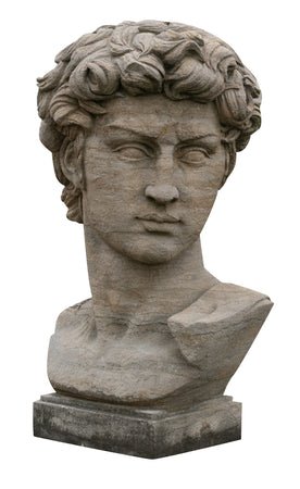 Biscottini Busto di David in Pietra, L43XPR35xH64 cm Elegante raffinato base Offerta