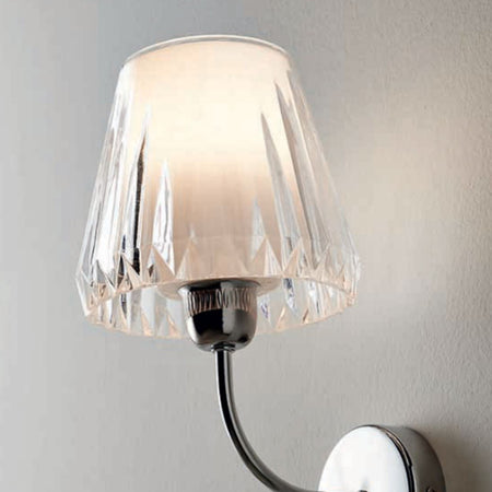 Applique moderno Illuminando GAIA AP LED lampada parete acrilico tortora viola trasparente interno E14