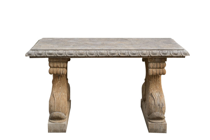 Biscottini Tavolo in Pietra da Esterno L150xPR85xH80, Decorazione per Esterno Splendido