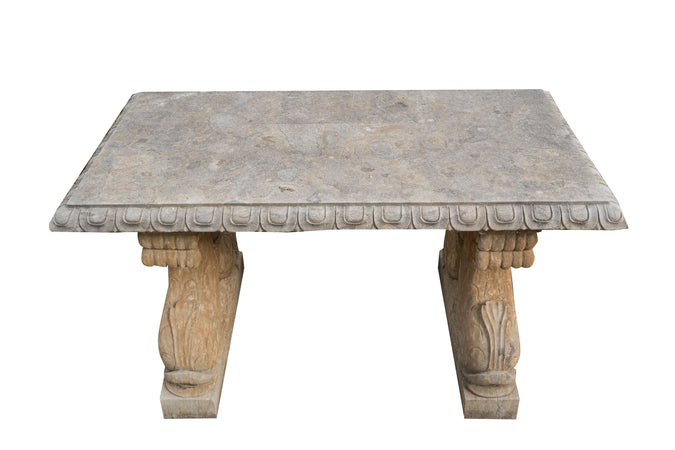 Biscottini Tavolo in Pietra da Esterno L150xPR85xH80, Decorazione per Esterno Splendido