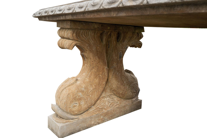 Biscottini Tavolo in Pietra da Esterno L150xPR85xH80, Decorazione per Esterno Splendido