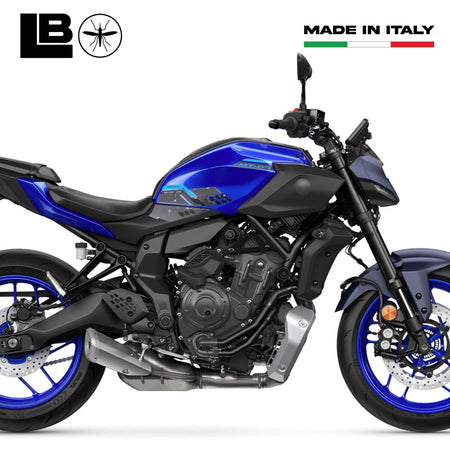 Adesivi 3D Protezioni Laterali serbatoio moto compatibili con Yamaha MT-07 2025