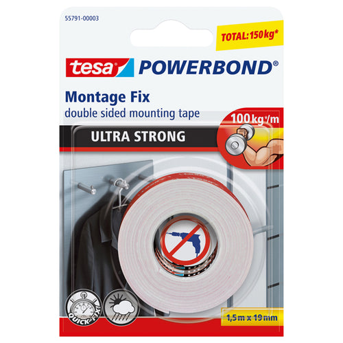Nastro Biadesivo 19Mmx1,5Mt Powerbond Ultra Strong Tesa