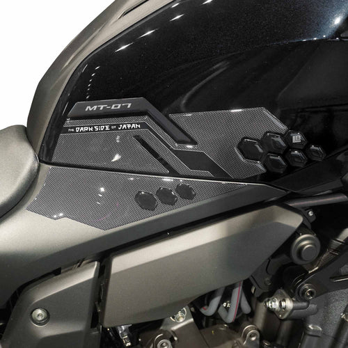 Adesivi 3D Protezioni Laterali serbatoio moto compatibili con Yamaha MT-07 2025