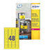 Poliestere Adesivo L6103 Giallo Fluo 20Fg A4 45,7X21,2Mm (48Et/Fg Laser Avery