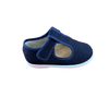 Pantofola Bambini con occhielli tela Asilo Blu