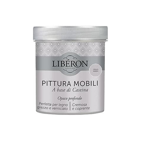 LIBERON - PITTURA MOBILI A BASE DI CASEINA OPACO PROFONDO GRIGIO NEBBIA 500ML