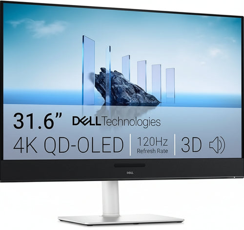 Dell 32 Plus Monitor, S3225QC, 4K UHD (3840 x 2160), 120 Hz, QD OLED, 0.03 ms, AMD FreeSync Premium Pro, HDR True Black 400, Dolby Vision, Built-in Speakers, 3 x USB-C, HDMI