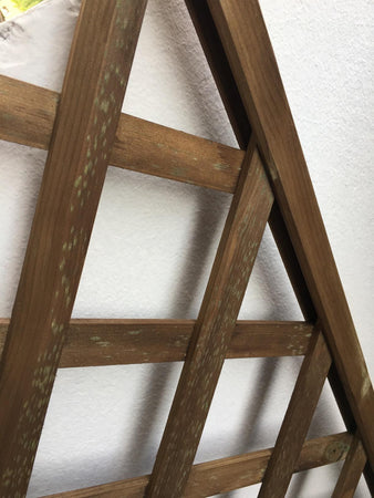 Pannello grigliato "Patio" rettangolare in legno tropicale naturale per recinzioni giardino e terrazzo