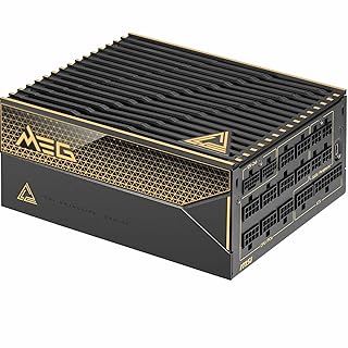 MSI MEG Ai1600T PCIE5 Power Supply - 1600W, 80 Plus Titanium, ATX 3.1, PCIe 5.1 GPU Support, Dual Native 12V-2x6 Cable, Dual Color 12V-2x6 Connectors, ATX Power Supply, Braided Cable
