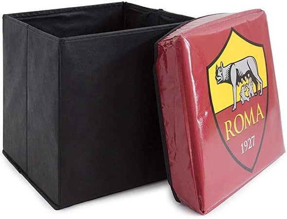 Pouf Contenitore Ufficiale Smart box Salva Spazio Squadre A.S. Roma S18 - Passarelli Biancheria