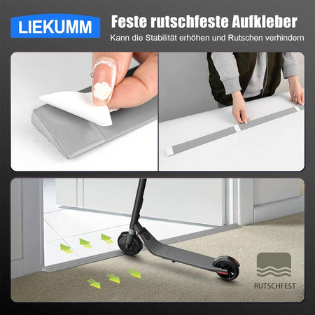 Rampa per Sedie, 1 Cm Di Alzata Rampe per Disabili, Portata Di 800 Kg Ransizione Della Rampa, Rampa Portatile in PVC per Bagno, Porte, Ingresso Del Garage, Grigio
