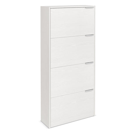 Scarpiera doppia profondità "Moderna" in legno 4 ante h 143 cm "Made in Italy"