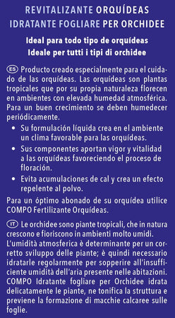 Idratante fogliare liquido per Orchidee per tonificare, pulire foglie e fiori 250 ml