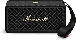 Marshall Middleton II Bluetooth Portable Bluetooth Speaker, Over 30 Hours Playtime, IP67 Waterproof - Black and Brass