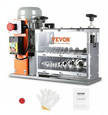 VEVOR Cable Stripping Machine Electric 1.5-32 mm Cable Peeling Machine 750 W Wire Stripping Machine 30 m per Minute Speed Wire Stripper 65 Mn Spring Steel Blade Ideal for Stripping Copper Wire