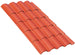 Lastra di copertura termoplastiche life 85 x 175 cm colorazione rosso Mattone