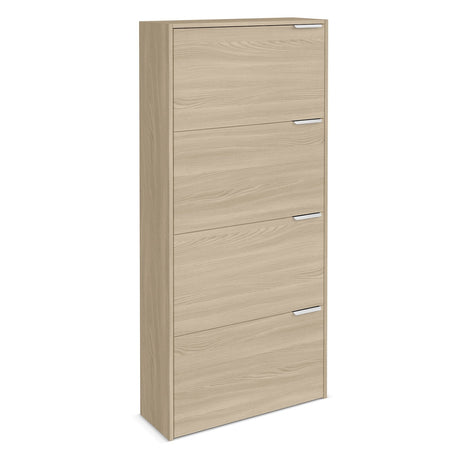 Scarpiera doppia profondità "Moderna" in legno 4 ante h 143 cm "Made in Italy"