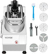 VEVOR Food Processor Vegetable Cutter Vegetable Chopper 2 Filling Openings Cutter Made of Food-Grade Stainless Steel with 6 Removable Blades 3/5/7/10 mm Rasp 2/4 mm Slicer for Vegetables Fruit