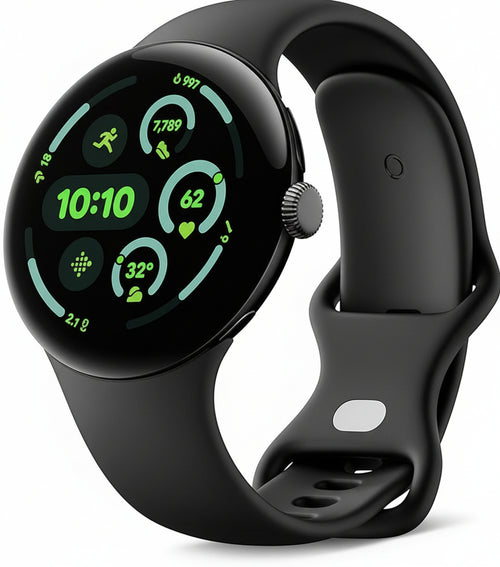 Google Pixel Watch 3 (45 mm) - Android smartwatch with heart rate tracking, advanced running from fitbit, fitness insights, 24-hour battery - matte black aluminium case - obsidian band - LTE