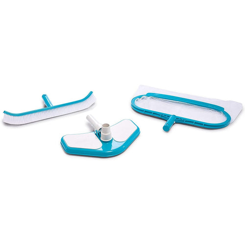 Set di Pulizia per Piscine Deluxe con retino e spazzola aspirafango
