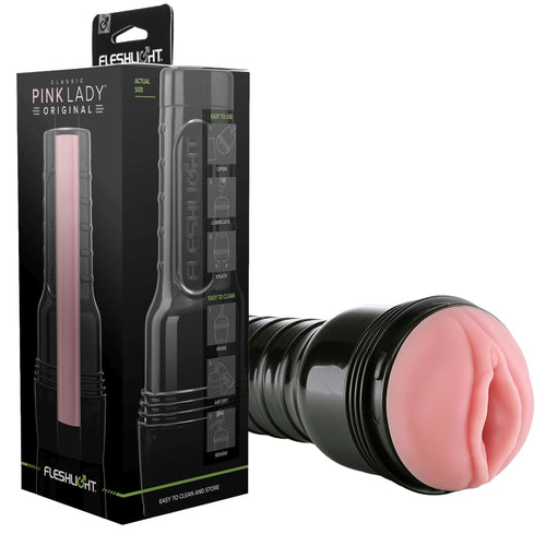 Pink Lady Fleshlight – Masturbatore Realistico Premium con Texture Interna Intensa | 22 cm, Ø 8 cm, Materiale Soft-TPE, Design Discreto