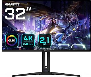 Gigabyte Aorus FO32U2P 32 Inch OLED Gaming Monitor - 3840 x 2160 (UHD), 240Hz, 0.03ms, 250 cd/m, KVM, FreeSync Premium Pro, DisplayHDR True Black 400, DisplayPort 2.1